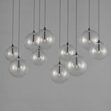 Global 10 Light Linear LED Pendant Black By ET2 Detailed View