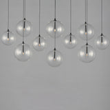 Global 10 Light Linear LED Pendant Black By ET2 Detailed View1