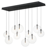 Global 10 Light Linear LED Pendant Black By ET2