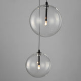 Global 3 Light LED Pendant Black By ET2 Detailed View2
