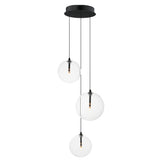 Global 3 Light LED Pendant Black By ET2