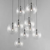 Global 9-Light LED Chandelier by ET2 - Black