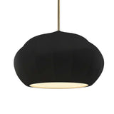 Oval Fluted Ceramic Pendant