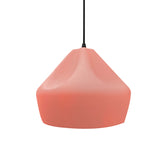 Gloss Blush-Black Cord Crease Small Ceramic Pendant by Justice Design