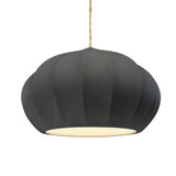 Oval Fluted Ceramic Pendant