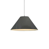 Gloss Gray Avola Small Ceramic Pendant by Justice Design