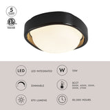 Glossy Black Pebble Flush Mount by Kuzco Lighting Light Source
