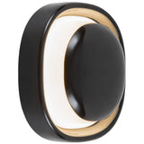 Glossy Black Pebble Wall Sconce by Kuzco Lighting
