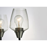 Goblet Chandelier Black / Satin Nickel by Maxim Lighting
