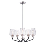 Goblet Chandelier Black / Satin Nickel by Maxim Lighting