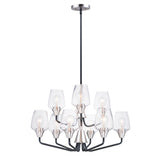 Goblet Multi-Tier Chandelier Black / Satin Nickel by Maxim Lighting