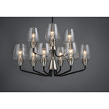 Goblet Multi-Tier Chandelier Black / Satin Nickel by Maxim Lighting