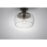 Goblet Semi-Flush Mount Black / Satin Nickel by Maxim Lighting