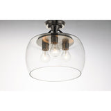Goblet Semi-Flush Mount Black / Satin Nickel by Maxim Lighting