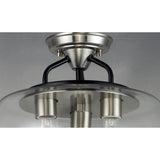 Goblet Semi-Flush Mount Black / Satin Nickel by Maxim Lighting