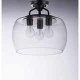 Goblet Semi-Flush Mount Black / Satin Nickel by Maxim Lighting