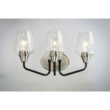 Goblet Vanity Light Black / Satin Nickel by Maxim Lighting