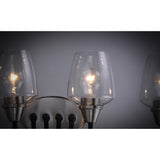 Goblet Vanity Light Black / Satin Nickel by Maxim Lighting