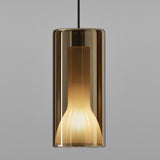Mirroring Gold Lit Pendant by Penta