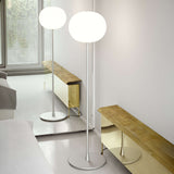 Goo-Ball Floor Lamp Small Silver By Flos - Lifestyle View