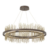 Gossamer Circular LED Pendant in Bronze, Modern Brass by Hubbardton Forge