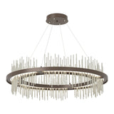 Gossamer Circular LED Pendant in Bronze, Sterling by Hubbardton Forge