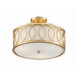 Graham Semi Flush Mount 15'' Antique Gold