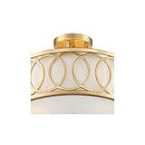 Graham Semi Flush Mount 15'' Antique Gold