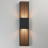 Grate Outdoor Wall Sconce Architecural Bronze Extra Large By ET2 - With Light