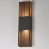 Grate Outdoor Wall Sconce Architectural Brozne Large By ET2 - With Light1