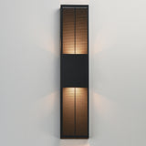 Grate Outdoor Wall Sconce Black Extra Large By ET2 With Light