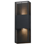 Grate Outdoor Wall Sconce Black Medium By ET2