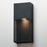 Grate Outdoor Wall Sconce Black Small By ET2 - With Light1