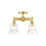 Gregory Semi Flush Mount 17.25'' Aged Brass