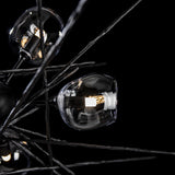 Griffin Starburst Pendant detail in Black, Clear Glass, by Hubbardton Forge