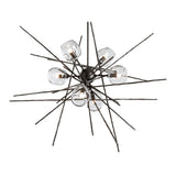 Griffin Starburst Pendant in Oil Rubbed Bronze, Clear Glass by Hubbardton Forge