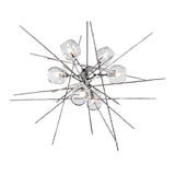 Griffin Starburst Pendant in Sterling, Clear Glass by Hubbardton Forge