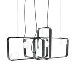 Groove Chandelier By Vistosi, Finish: Anthracite