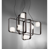 Groove Chandelier By Vistosi, Finish: Anthracite