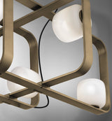 Groove Chandelier By Vistosi, Finish: Bronze