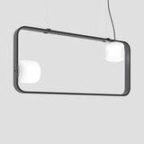 Groove Linear Suspension by Vistosi, Color: Matt White, Finish: Anthracite, ,| Casa Di Luce Lighting