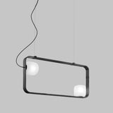 Groove Linear Suspension by Vistosi, Color: Shaded White, Finish: Anthracite, ,| Casa Di Luce Lighting