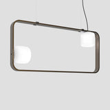 Groove Linear Suspension by Vistosi, Color: Matt White, Finish: Bronze, ,| Casa Di Luce Lighting