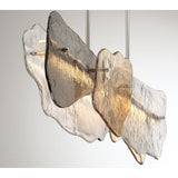 Grotto Linear Chandelier 58 Inch by Eurofase shown in dining room interior