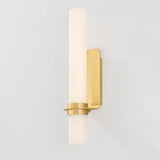 Groveland Station Wall Sconce Small Aged Brass By Hudson Valley - Side View1