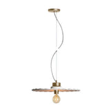 Guanabara Pendant Light by Geo Contemporary in White ceramic with gold metal fittings and a transparent cord