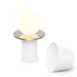 Guy Lantern By Koncept, Finish: Matte White, Optional Cloting: Disc Collar