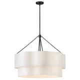 Gwen Medium Drum Chandelier - Black - by Hinkley