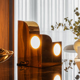 Gypsum Table Lamp Polished Brass By Kuzco Lifestyle View