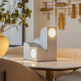 Gypsum Table Lamp White By Kuzco Lifestyle View